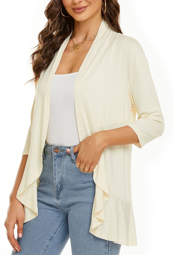 Veste en Tricot Femme avec Devant Ouvert Lucyle